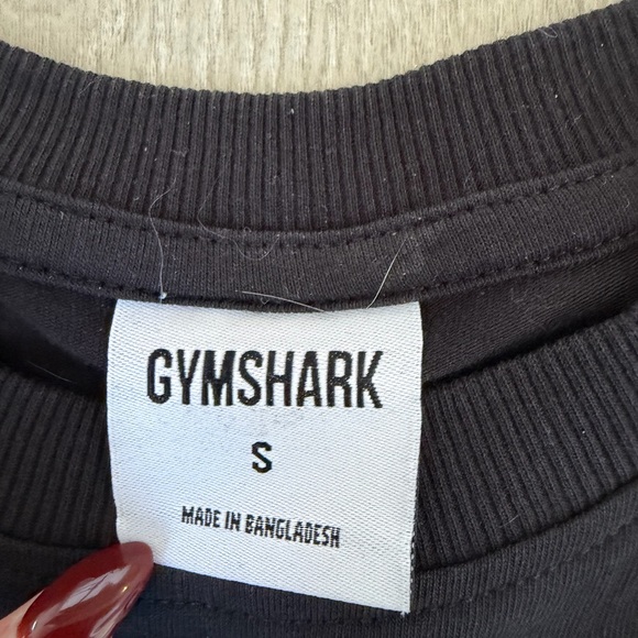 Gymshark Black Oversized Tee with Vibrant Blue Lettering - Picture 4 of 4